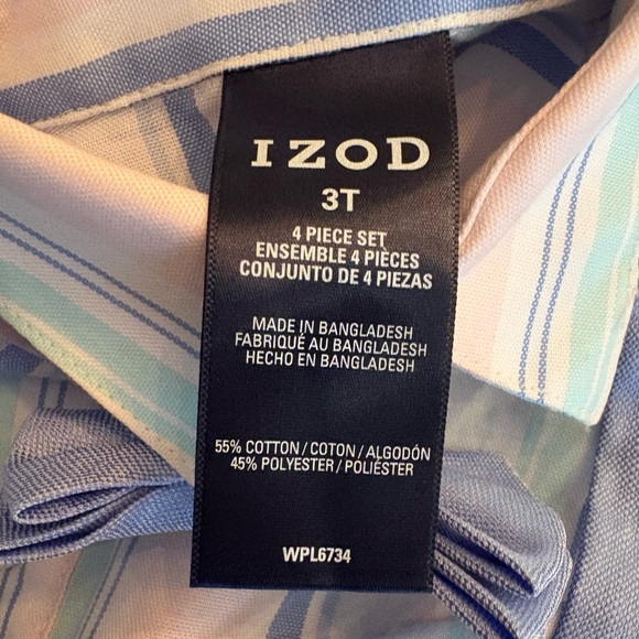 Adorable IZOD Toddler Boy 4 Piece Suspenders Shirt Set l Size: 3T NWT! - Picture 7 of 9